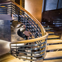 DAIYA – escalier en bois portable pour l'intérieur de la maison, escalier incurvé