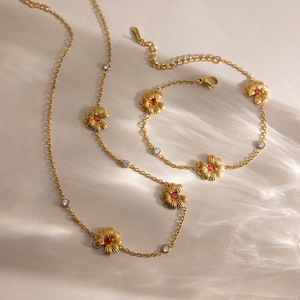 金色马衔链手链 不锈钢可调节简约链环日常佩戴叠戴手链 女士款 - Product Image 5