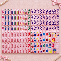 Jeu de Mahjong américain XL Hottie Pink Pop Divas, tuiles personnalisées avec motif Pop Art, 160 pièces en acrylique, pour cadeau de fête pour filles