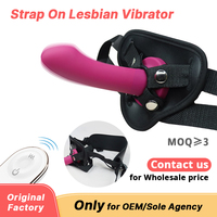 S-Hande Fernbedienungsfähiger Strapless Strap-on Vibrator aus Silikon, Lesbischer Vibrator Typ Strapon für Frauen