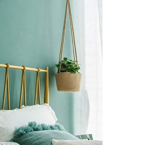 Paniers suspendus durables pour plantes d'intérieur, pots à fleurs suspendus pour jardin <span class=keywords><strong>avec</strong></span> poignée en <span class=keywords><strong>corde</strong></span> - Product Image 2