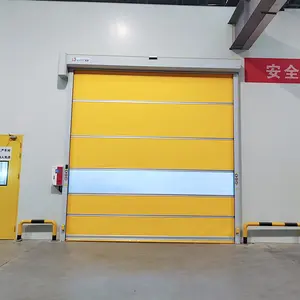 Porte industrielle PVC haute vitesse au design moderne Porte rapide à enroulement rapide pour atelier commercial Surface en plastique fini coupe-vent