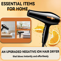 Pengering Rambut Salon yang Ditingkatkan dengan Nozzle Konsentrator, Motor AC 2200W, Perlindungan Panas, Desain Ramah Perjalanan, Pengeringan Instan, Hotel