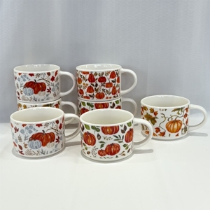 Competitive Price Halloween Pumpkin <b>Stackable</b> Eco-friendly Food Safe Dishwasher Microwave Safe High Quality Stoneware Ceramic - Product Image 1