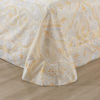 Ensemble de draps de literie Paisley damassé de luxe 4 pièces respirant classique 100% coton Ultra doux drap housse et drap plat poche profonde