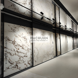 Machuan trượt tráng men tấm gạch hiển thị kệ cho showroom tấm đá cẩm thạch trình bày - Product Image 2