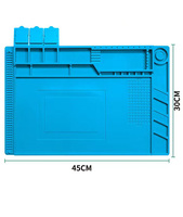 Tapis de maintenance en silicone pour microscope, plateforme isolante résistante à la chaleur, pour réparation de téléphones portables, soudage de PCB et BGA, usage sur bureau