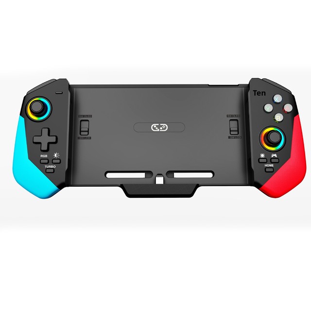 New OLED In-Line Gamepad with 6-Axis Gyroscope and RGB Lighting-Multi-Platform Compatible for Mobile Tablet for PC