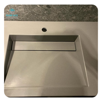 Dalle de surface solide en acrylique haute brillance, fabrication sur mesure, épaisseur personnalisée, pierre artificielle pour comptoirs intérieurs