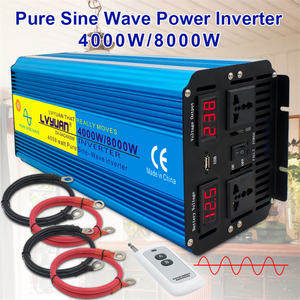 Convertisseur de courant pur sinus 12V Lvyuan, <span class=keywords><strong>puissance</strong></span> continue 4000 watts, convertisseur de courant 48V 4Kw-8Kw, onde sinusoïdale pure avec prise multiple - Product Image 2