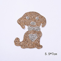 2024 nouveau Design haute qualité 3D Animal dessin animé fer sur strass Patch Animal strass patchs pour vêtement vêtements