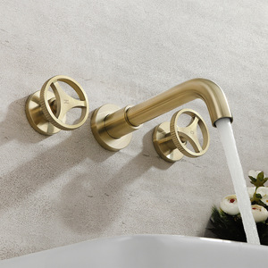 Robinet de salle de bain de style américain, mural encastré, pivotant à 360 degrés, <span class=keywords><strong>mitigeur</strong></span> eau chaude et froide pour buanderie - Product Image 4