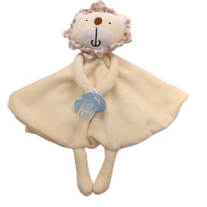 Edredón de felpa con forma de Animal para bebés recién nacidos, juguete relajante para dormir, con forma de toalla y sonajero - Product Image 4