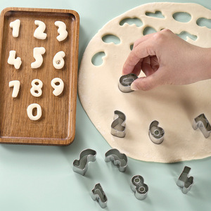 Chất Lượng Tốt Không Dính Công Cụ Cookie 10 /15 Miếng Thép Không Gỉ Số Shape Cookie Khuôn Khuôn Cutter Kit - Product Image 4