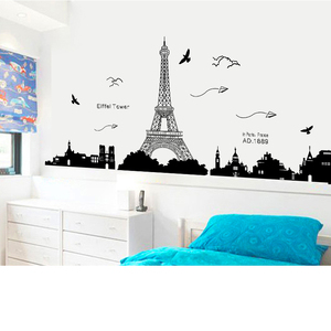 Decorazione per la casa autoadesiva rimovibile camera da letto parigi adesivo da parete - Product Image 3