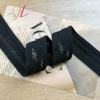 Bande élastique creuse en polyamide noir et blanc de 30 mm, 3 rangées, maille respirante, écologique, professionnelle pour sous-vêtements