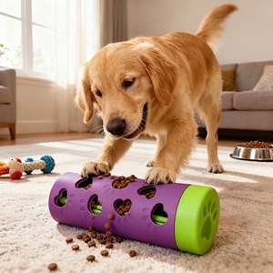 Rouleau distributeur de friandises pour chien, jouet à mâcher durable et distributeur lent de friandises à base de volaille (poulet) - Product Image 1
