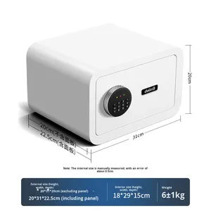 De Ling <span class=keywords><strong>Coffre</strong></span>-fort BX-M/D-CC Petite maison Mot de passe électronique Mini chevet Tout acier Vestiaire mural Installation murale invisible - Product Image 6
