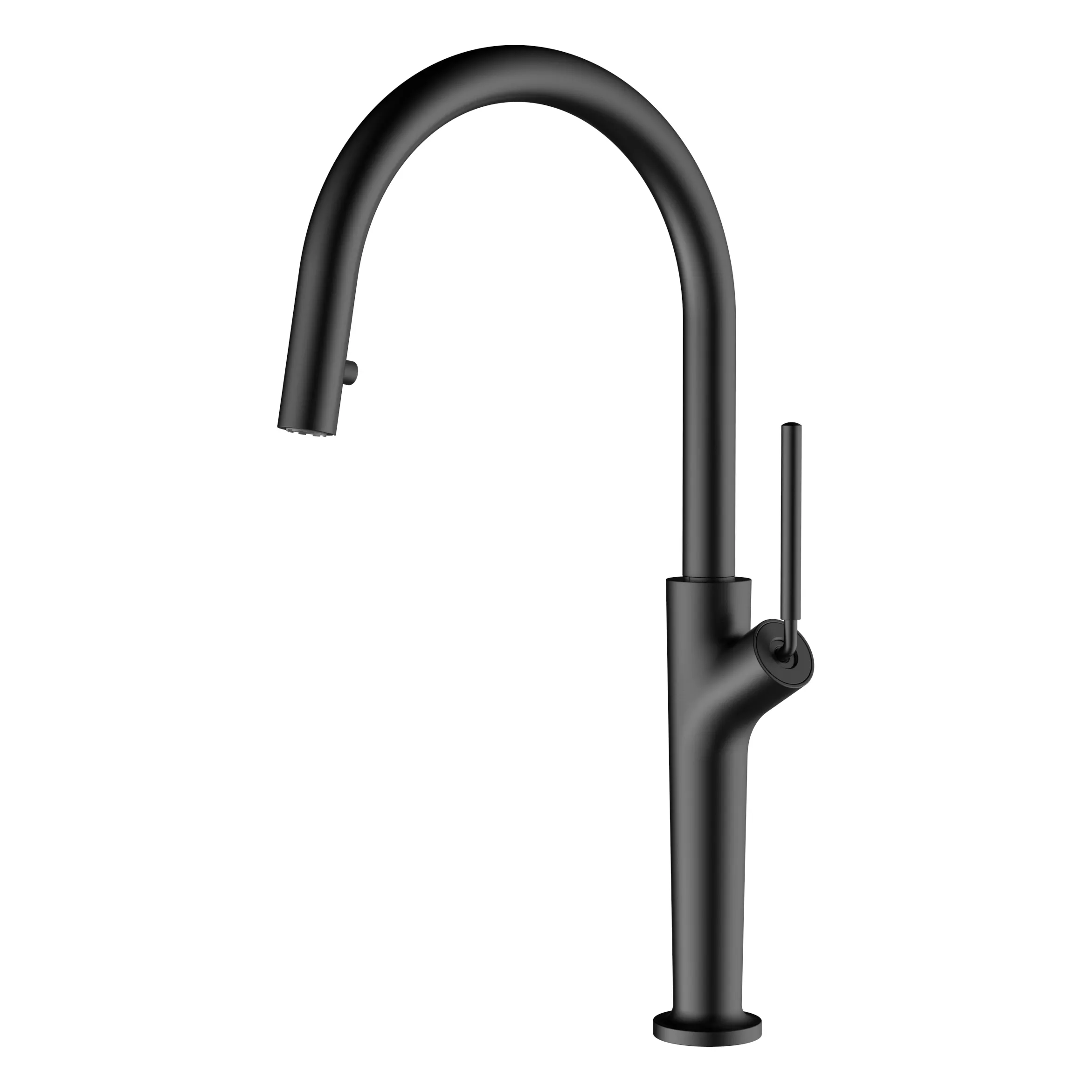Single Handle Water Mixer Matte Black Kitchen Faucet Deck Mounted 360 Degree Swivel Kitchen Sink Fau