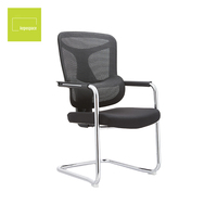 Chaise de conférence et de réunion à accoudoirs fixes, chaise d'attente pour personnel, chaise visiteur en maille, chaise de formation de bureau avec support lombaire – Vente en gros