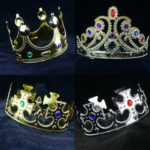 Accessoires de spectacle pour bal masqué pour enfants : <span class=keywords><strong>Couronne</strong></span> de <span class=keywords><strong>roi</strong></span>, <span class=keywords><strong>Couronne</strong></span> de prince, Bandeau de <span class=keywords><strong>reine</strong></span> <span class=keywords><strong>et</strong></span> de princesse pour adultes, Accessoires capillaires - Product Image 1