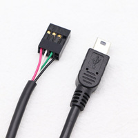 Cable Dupont personalizado de 8 pines a Mini USB Cable Mini USB de 5 pines macho a 8 pines placa base USB encabezado PCB Cable adaptador