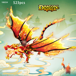 <span class=keywords><strong>Jeu</strong></span> de Blocs Dragon Éducatifs en Plastique pour Enfant, Modèle de <span class=keywords><strong>Dinosaure</strong></span>, Jeux du Monde, Jouets, Dragon Ninja, DIY - Product Image 4