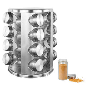 Meilleure vente <span class=keywords><strong>cuisine</strong></span> maison barbecue rotatif bouteille d'assaisonnement étagère de rangement en acier inoxydable étagère à épices - Product Image 2
