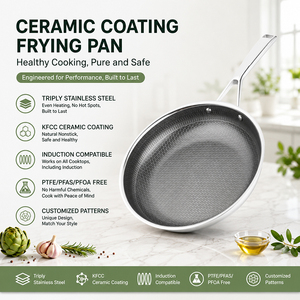 TIANXING Multi-clad Stainless Steel Honeycomb Nonstick Frying Pan Set <strong>Padelle</strong> Antiaderente Inox Triply Skillet Cookware Set - Product Image 1