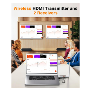 Émetteur-récepteur vidéo <span class=keywords><strong>sans</strong></span> <span class=keywords><strong>fil</strong></span> métallique Bigway 5.8G 1 TX 2 RX avec audio pour ordinateurs portables, téléviseurs et projecteurs - Product Image 3