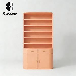 Table de salon de manucure moderne en bois, multifonctionnelle, facile à nettoyer, de luxe, avec présentoirs pour cosmétiques et parfums, pour salons de beauté - Product Image 1