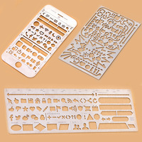 Pochoir personnalisé en acier inoxydable pour journal, règle multifonction pour planificateur, pochoir de dessin pour bullet journal, pour loisirs créatifs DIY
