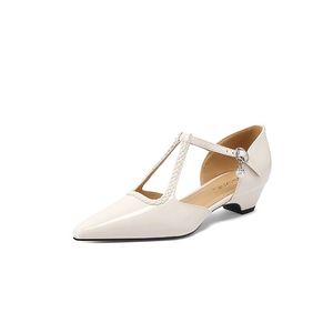 <span class=keywords><strong>Scarpe</strong></span> <span class=keywords><strong>con</strong></span> tacco alto a punta, sexy, stile francese, scollate, <span class=keywords><strong>con</strong></span> fibbia singola e tacco nascosto, ideali per il commuting - Product Image 1