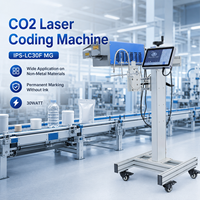 Machine de marquage laser industrielle IPS-LC30F MG pour bouchons en plastique, cartes en papier, date, numéro de lot avec certificat CE
