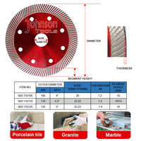 105/110/125mm carrelage granit outils de coupe marbre disque de coupe presse à chaud fritté Turbo vague diamant lames de scie pour carrelage pierre
