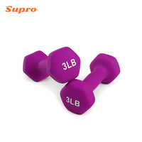 Haltères hexagonaux réglables Supro avec support pour la musculation