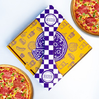 Umweltfreundliche, individuell bedruckte Wellpappkartons, schwarze Papierverpackung, Versand-Pizzakarton