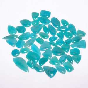 Cabujones de Amazonita Natural, Gemas Sueltas de Diferentes Formas, Pulidas en Azul, para la Elaboración de Joyería - Product Image 3