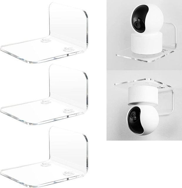 White Floating Shelves Security Cameras Floating Acrylic Wall Shelves