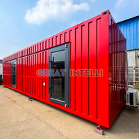 Conteneur mobile 20 pieds x 10 pieds pour restauration rapide, mini café pop-up, atelier, bureau à domicile, design moderne, structure en acier