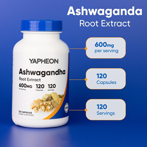 Cápsulas de Extracto de Raíz de Ashwagandha de Fabricante OEM, 600 mg por Porción, Alivio del Estrés, Energía, Vitalidad, <span class=keywords><strong>Adaptógeno</strong></span>, 120 Unidades - Product Image 3