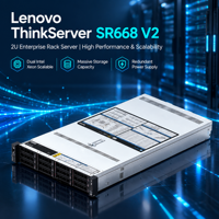 Server Rak 2U Lenovo ThinkServer SR668 V2 Asli dengan Dual Intel Xeon Scalable Enterprise Storage Computer Server Tersedia dalam Stok