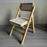 Chaise pliante en bois nordique, chaises d'hôtel, chaise pliante en corde