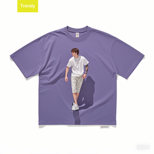Camiseta de diseñador para hombre, manga corta, detalles cortados con láser: moderna y elegante - Product Image 2