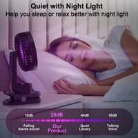 Ventilateur Socool Portable Multifonction Table Lumière LED Camping en Plein Air Électrique 5000MAh 9 Vitesses Rechargeable Clip en Plastique