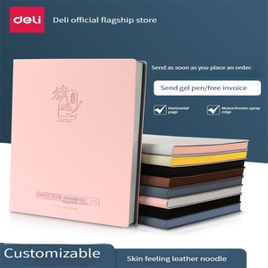 Chất lượng cao Deli 22259 da PU máy tính xách tay có thể được tùy chỉnh và dày A5 notepad đơn giản sinh viên Đại học Kinh Doanh Da Cuốn sách chất lượng cao - Product Image 2