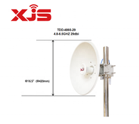 Antena parabólica direccional de alta ganancia (dBi) de punto a multipunto de 4.8-6.5 GHz, 29 dBi, MIMO.