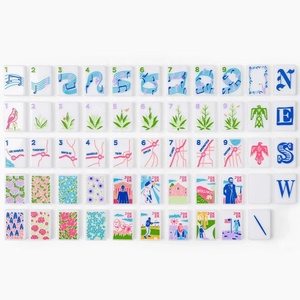 Collection de voyage Bespoke Musical Melody Cactus Bloom City Route, Ensemble de Mahjong américain de 166 tuiles, Art Landmark JOKER - Product Image 1