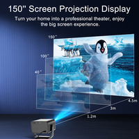 Projecteur LED Portable Canzone P20 Plus 2026 Nouvelle Arrivée OEM 4K Android 14 Smart WiFi Haut-parleurs Intégrés Home Cinéma