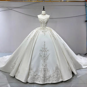 Vestidos de Novia de Tul con Cuentas de Satén Royal Sweetheart Jancember JFH47 <span class=keywords><strong>para</strong></span> Niñas - Product Image 1
